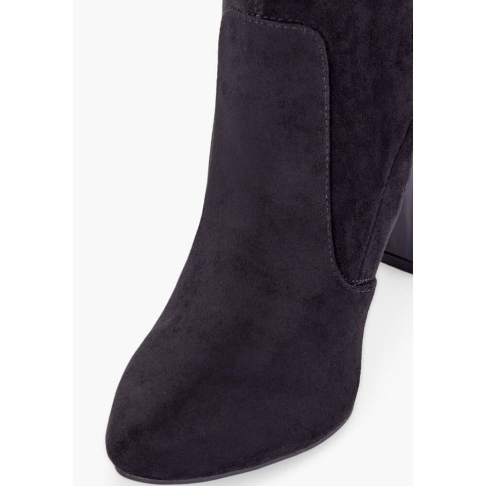 Just Fab Jesyna Black Over The Knee Boots WIDE CALF 8.5E 9E 9..5E 10E - Picture 3 of 10